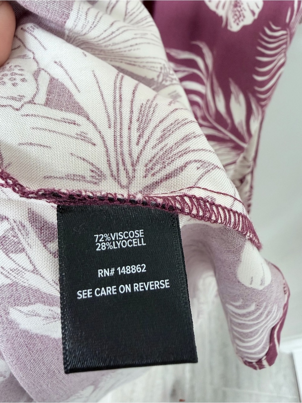 Torrid Maxi Dress 2X 18-20 NWT Maroon Tropical Floral Challis Tiered Pockets XXL - Picture 5 of 11